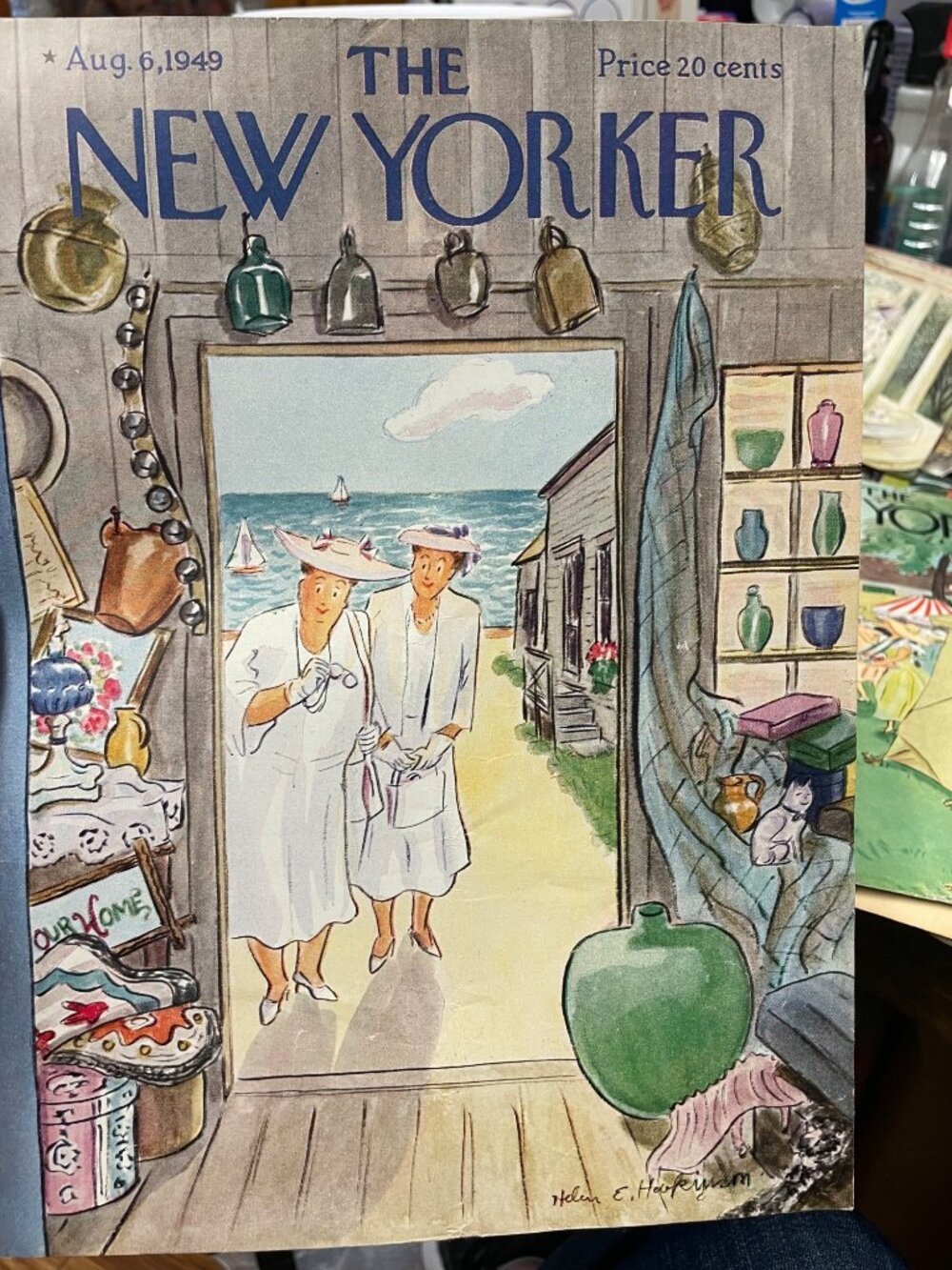 TWO HELEN HOKINSON NEW YORKER COVERS | 1949-1950 | Signed Original Illustrations